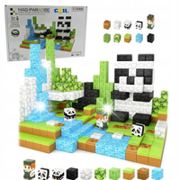KLOCKI MAGNETYCZNE ZESTAW DLA DZIECI 70 EL.ELEMENTY KOSTKI PANDA PIXEL COIL