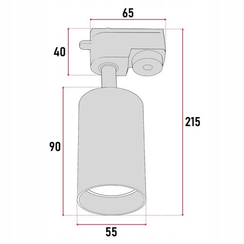 Reflektor szynowy szynoprzewód LED lampa szynowa spot na żarówkę GU10 na Arena.pl