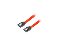 Kabel SATA Lanberg DATA II (3Gb/s) F/F 0,5m metalowe zatrzaski czerwony
