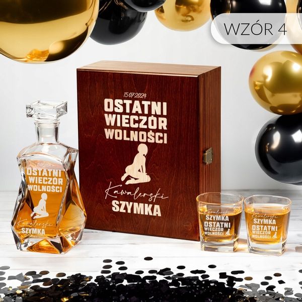 PREZENT NA WIECZÓR KAWALERSKI KARAFKA Z GRAWEREM SZKLANKI DO WHISKY GRAWER zdjęcie 11