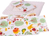 Pościel dla lalki - minky i bawełna pościele BOBO Leśna polana