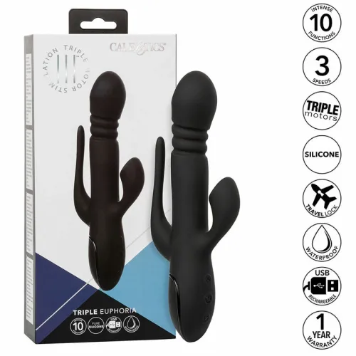 calexotics euphoria triple action black - masażer wielofunkcyjny, na Arena.pl