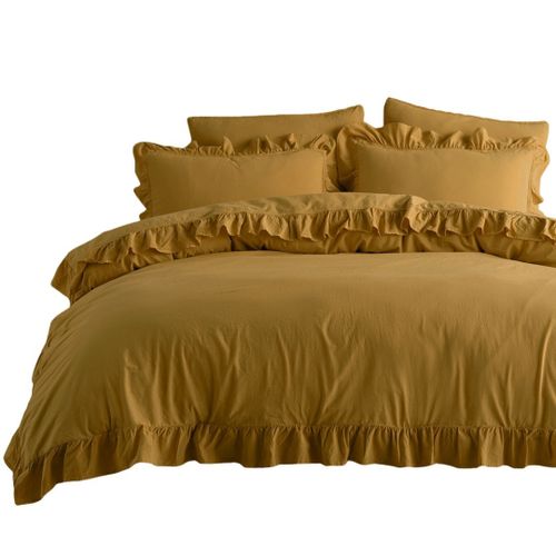 Pościel bawełniana ECRU OLIVE/160x200(P) STONEWASHED na Arena.pl