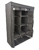 Solidna szafa tekstylna garderoba na ubrania 170cm szara