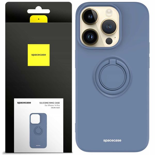 Spacecase Silicone Ring Iphone 14 Pro Blue zdjęcie 1