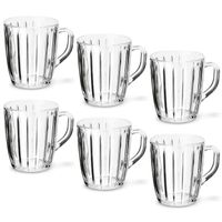 ZESTAW SZKLANEK KUBKI Z UCHEM DO KAWY HERBATY TADAR RUTA 250 ML