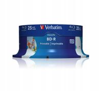 VERBATIM BD-R BLU-RAY 25GB 6x Printable 25szt