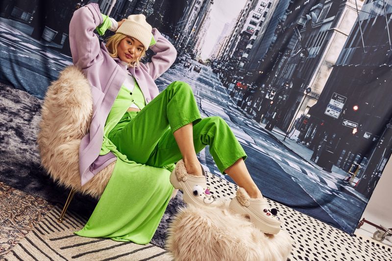 Crocs Damskie Ocieplane Chodaki Buty Platforma Stomp Lined Clog 42-43 zdjęcie 13