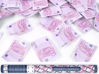 Tuba z banknotami 500 euro, 60cm, konfetti