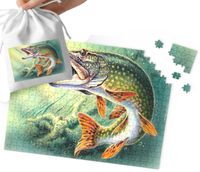 PUZZLE TRADYCYJNE - RYBY WĘDKOWANIE DLA FANA WĘDKOWANIA 35el + WORECZEK