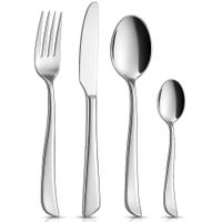 Zestaw Sztućców Sztućce Stalowe dla 6 Osób 24 el Widelec Łyżka Nóż Łyżeczka