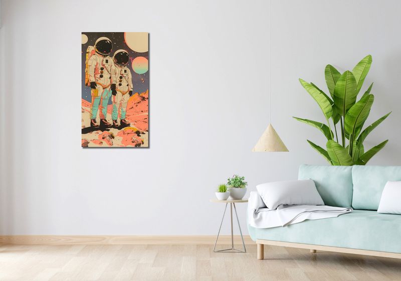 Obraz 50x90cm Astrounauci Kosmonauci zdjęcie 2