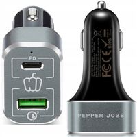 Ładowarka samochodowa , USB typ C Pepper Jobs 225 mA