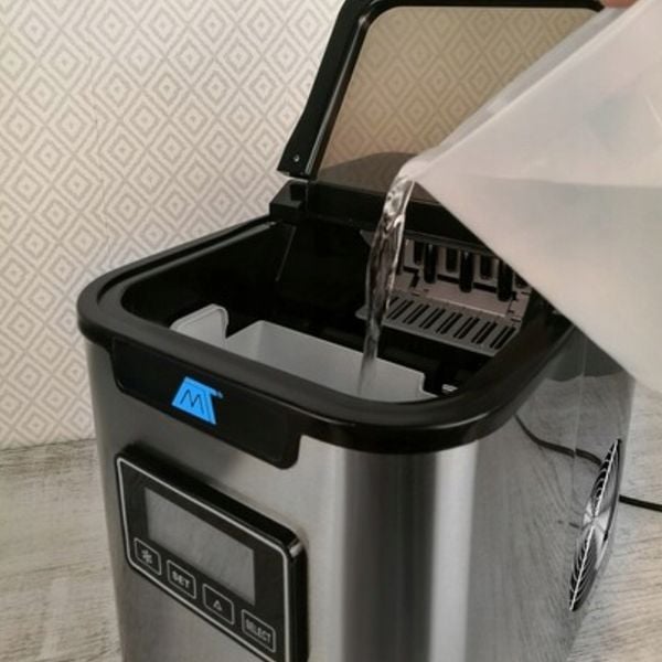 Kostkarka Domowa Maszyna Do Lodu Srebrna Szara Wydajna Łatwa w Obsłudze zdjęcie 14