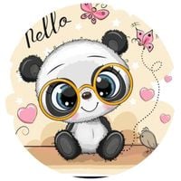 Opłatek na tort Urodziny Miś Misiu Panda Misiek Tekst Gratis