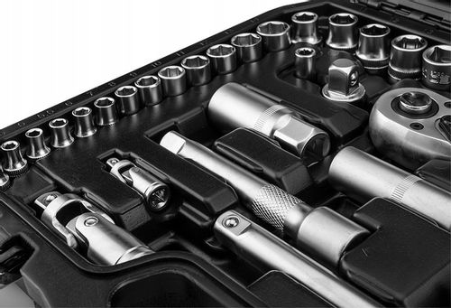 NEO Klucze nasadowe 1/4' 1/2' zestaw 100 szt. 10-206 TORX NASADKI WALIZKA na Arena.pl