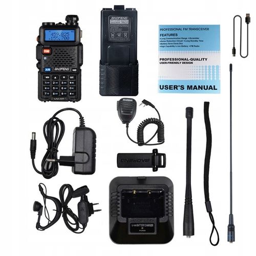 Baofeng UV-5R 8W 3800mAh KRÓTKOFALÓWKA RADIOTELEFON WALKIE TALKIE SKANER na Arena.pl