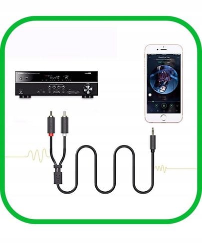 Kabel Przewód Audio JACK 3,5 mm 2x RCA Chinch STEREO 5M HQ Pozłacany na Arena.pl