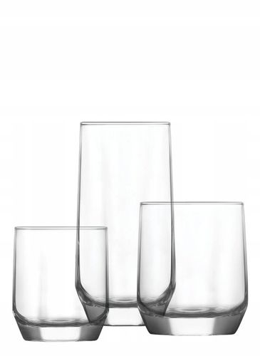 18 x Szklanki Do Napojów Zestaw Szklanek 215+310+385 ml Komplet LAV DIAMOND na Arena.pl