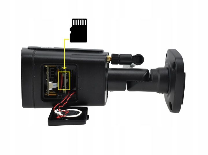 Czarna kamera zewnętrzna bezprzewodowa IP WiFi SMART NADZÓR iOS Android APP zdjęcie 11