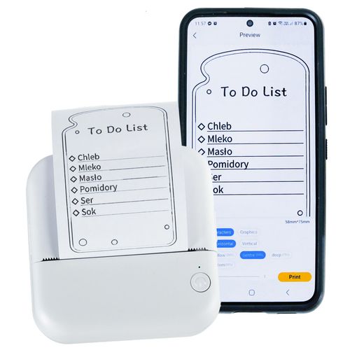 Drukarka mini termiczna do zdjęć notatek kieszonkowa bluetooth na Arena.pl