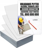 Ulotki A4 1000 szt firmowe reklamowe UKŁADANIE PŁYTEK+ PROJEKT GRATIS