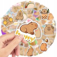 Naklejki mix kapibara naklejka na laptopa telefon smartfon zestaw 50 szt.