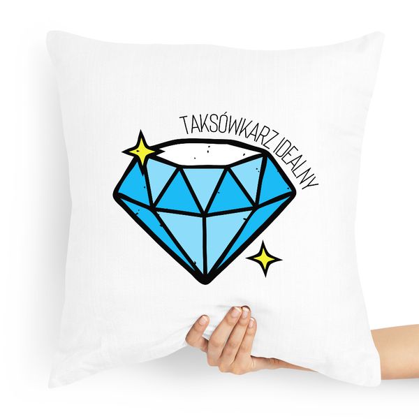 Poduszka Prezent Dla Taksówkarza Idealnego Taxi Z Nadrukiem Ze Zdjęciem zdjęcie 1