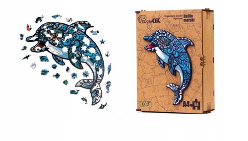 Puzzle Drewniane Eko 84 El. Delfin A4 Puza4-00702 na Arena.pl