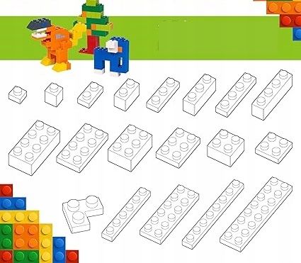 1200X PLASTIKOWE KLOCKI KONSTRUKCYJNE WYSWYG 12 KOLORÓW 14 KSZTAŁTÓW na Arena.pl