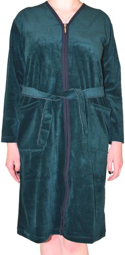 Ciepły bawełniany szlafrok podomka welurowa Rozmiar: 4XL, Kolor: Zielony na Arena.pl