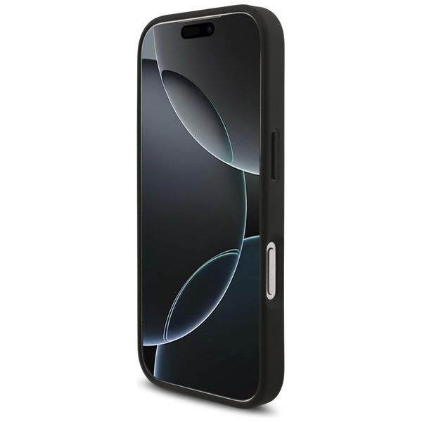 Etui AMG Leather Debossed Lines Logo do iPhone 17 Pro czarny zdjęcie 5