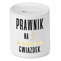 Skarbonka Dla Prawnika Na Pięć Gwiazdek Prezent Z Nadrukiem Ze Zdjęciem
