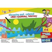 blok rysunkowy a4 20k kolorowy 70g gimboo a'6