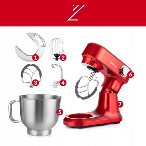 ROBOT PLANETARNY KUCHENNY MIKSER 3x MIESZADŁA DUŻA MISA HAK CIASTA na Arena.pl