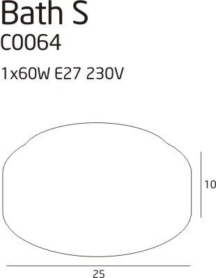 Plafon Bath S szklany IP44 C0064 - MaxLight na Arena.pl