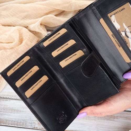 portfel damski duży skórzany rfid brodrene g-32-bl na Arena.pl