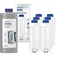 Odkamieniacz do ekspresu 0,5l + 6 filtr wody Aquafloow do ekspresu Delonghi