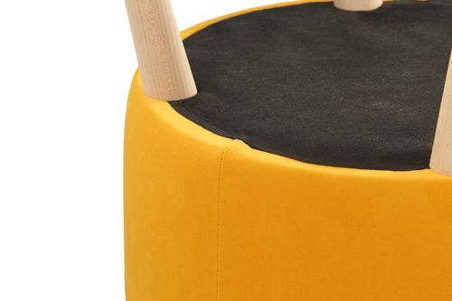 Pufa Tapicerowana, Żółta, Puf, Pufa okrągła, Podnóżek na Arena.pl