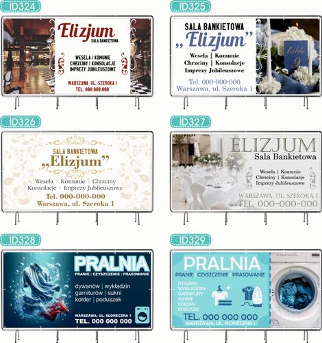 BANER REKLAMOWY 130x80cm różne wzory projekt w cenie SPRZEDAŻ DREWNA na Arena.pl