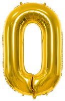 Balon foliowy Cyfra 0, 86cm, złoty XL
