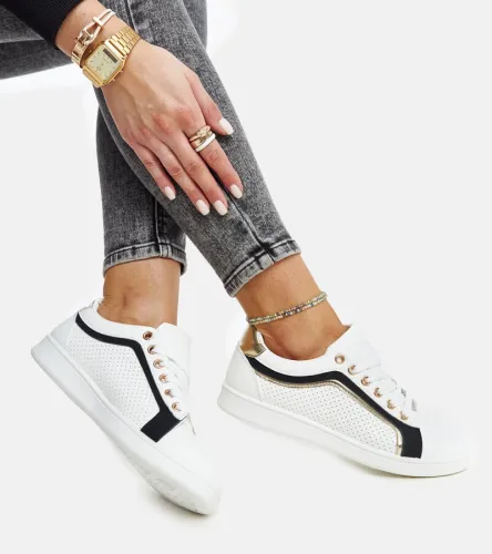 Biało-czarne sneakersy na platformie Amala 41 na Arena.pl