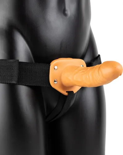 realrock hollow strap-on 15,5 cm - paskowy system intymny z wibracjami na Arena.pl