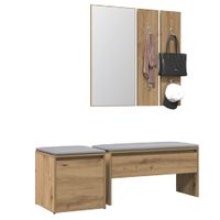 Zestaw mebli do przedpokoju dąb artisan materiał drewnopochodny