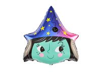 Balon foliowy "Mała czarownica Halloween", 73 cm x 84 cm [balon z helem]