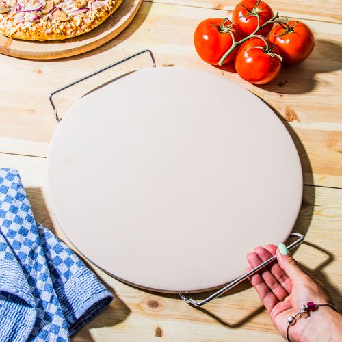 KAMIEŃ DO PIECZENIA PIZZY chleba 33 cm + stojak na Arena.pl