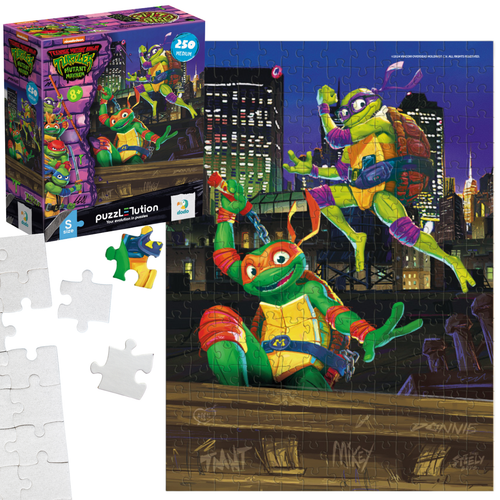 Puzzle ”Wojownicze Żółwie Ninja - Donatello I Michelangelo” 250 Elementów na Arena.pl