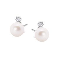 Srebrne kolczyki Staviori z perłami