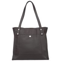 VERA PELLE torebka skórzana shopper z długimi rączkami na ramię V527 c.brązowa