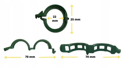 Klipsy do POMIDORÓW Zapinki FASOLI Spinki Pędów Łodyg Uchwyt MOCNE 1000 szt na Arena.pl